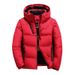 Winter Short Detachable Hat Youth Men's Outdoor Work Attire White Duck Down Jacket Casual Standing Collar_viptrois.com