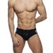 UXH Men's Simple Bikini Swim Trunks Fashion Black And White Two-tone Triangle Racing Shorts_viptrois.com