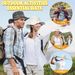Bush Hat, Men's Women's Mesh Bucket Boonie Wide Brim Sun With Chin Strap Outdoor Fishing Hat_viptrois.com