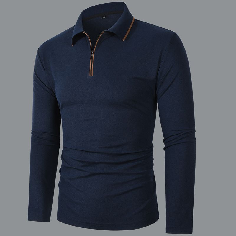 Nordmann Shanggu Cross-Border Foreign Trade European And American Men's Fashion Hot-Selling Long-Sleeve Polo Shirt_viptrois.com