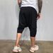 Men's Clothing Men's New Hip Hop Trend Pants Loose Solid Color Street Men's Sports Leisure Harem Cropped Pants_viptrois.com