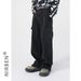 Unisex Streetwear Wide Leg Denim Pants Cargo Jeans with Utility Pockets Loose Fit Washed Blue And Grey for Men And Women_viptrois.com