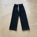 Men's Clothing Autumn And Winter Plus Velvet Soft Waxy Patchwork Deconstruction Straight Wide Leg Autumn And Winter Sweatpants_viptrois.com