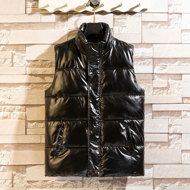 Men's Fashion Stand Collar Vest Sleeveless Jacket - Lightweight Quilted Puffer Gilet For Streetwear & Casual Wear (Black, M-4XL)_viptrois.com