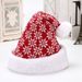 Christmas 2024 Cross-border new RM32 Snowflake Fawn knitted velvet Christmas hat adult winter hat decoration_viptrois.com