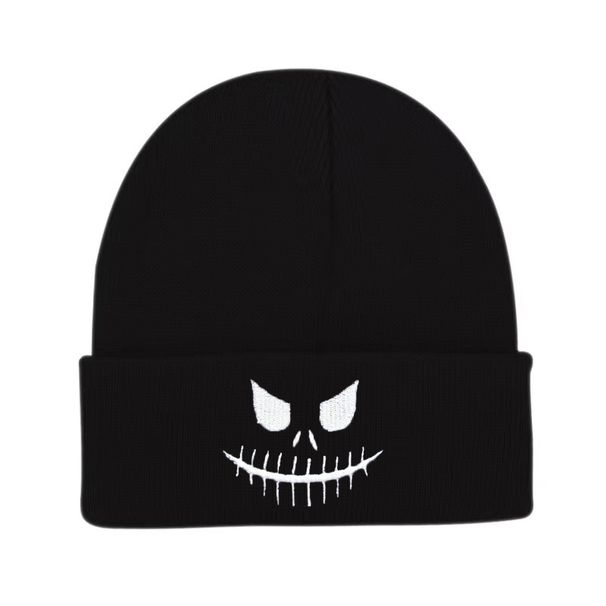 Halloween Autumn Winter Warm Pumpkin Head Bright Color Quirky Street Knitted Beanie_viptrois.com