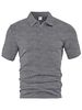 Men's Clothing Men's Summer Thin Loose Breathable Leisure Solid Color Jacquard Cloth Lapel Short Sleeved Men's Polo Shirt_viptrois.com