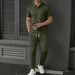 Men's Casual Sports Polo Shirt And Trousers Suit Short Sleeved Ribbed Collar New Spring And Autumn_viptrois.com