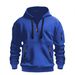 Men's Zip-Up Hooded Sweatshirt – Winter Fleece-Lined Pullover With Arm Zipper Pockets, Slim Fit Athletic Jumper (Black/Navy/Burgundy/Khaki/Blue)_viptrois.com