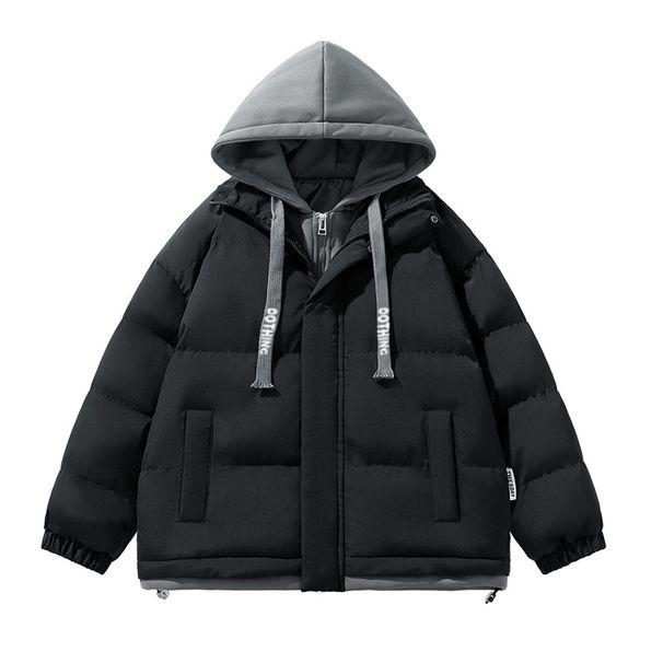 Winter New Korean Version Student Hooded Two Hong Kong Style Oversize Loose Versatile Thick Coat_viptrois.com