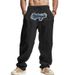 Men's Clothing Men's Linen Loose Wide Leg Hip Hop High Street Trend Washed Embroidery Jogging Casual Sports Trousers_viptrois.com