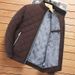Men's Winter Jacket Stand up Collar Fleece Lined Thickened Dad Style Loose Fit Warm Cotton Coat Fashionable And Versatile Outerwear_viptrois.com