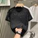 Men's Clothing T Shirt Men's Ins Trendy Brand European And American Hip Hop Korean Version Of Hot Diamond Round Neck Half Sleeved Top Clothes Trendy_viptrois.com