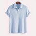 European And American Cross-border Foreign Trade Tops, Collared Diamond-pattern Knitted Casual Loose Short-sleeve_viptrois.com