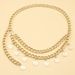 European and American cross-border jewelry fashion vintage metal beauty head pendant tassel chain Double Queen head portrait waist chain_viptrois.com