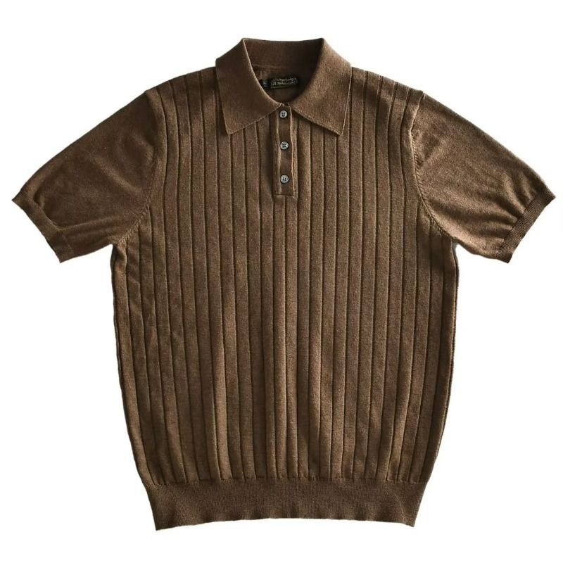 Men's Clothing Solid Color Short Sleeved Trendy New Polo Shirt Versatile Temperament Standard Summer Simple Youth Popular Tops_viptrois.com