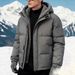 Men's Waterproof Windproof Hooded Jacket – Winter-Ready Fleece-Lined Coat With Zip Closure (Black/Beige/Grey, EU XXS-XXXL)_viptrois.com