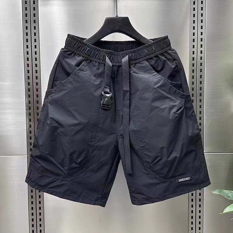 Men's Summer Thin Cargo Shorts Ice Silk Mid Length Casual Outdoor Five Point Pants_viptrois.com