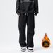 Men's Winter Corduroy Work Pants Fleece Lined Casual Sports Straight Leg Wide Leg Sweatpants Unisex Style_viptrois.com