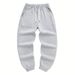 Men's Clothing High Street New Solid Color Sweatpants Youth Sports Pants_viptrois.com