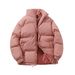 Men's Winter Fleece Lined Puffer Jacket With Stand-Up Collar, Thickened Warm Coat For Outdoor Activities, Unisex Thermal Parka _viptrois.com