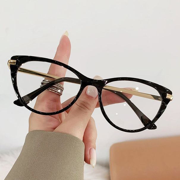 New Fashionable Personality Anti-Blue Light Trendy Cut Edge Color-Changing Cat Eye Glasses Frame_viptrois.com