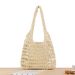 French Style Large Capacity Hollow Paper Woven Bag Simple and Versatile Underarm Shoulder Bag Suitable for Seaside Vacation Tote Bag_viptrois.com
