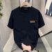 Men's Clothing Men's Short Sleeved T Shirt Ice Silk Short Sleeved Men's T Shirt Trendy Casual Round Neck Bottoming Shirt Top_viptrois.com