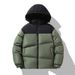 Men's Clothing Winter Men's Short Down Jacket Printed Thickened Men's And Women's Korean Style Youth Winter Clothes Hooded Puffer Jacket_viptrois.com
