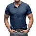 Men's Clothing Summer Men's Casual Men's Tops, Classic Men's Henley Shirts, Bamboo Cotton, Pure Cotton Short Sleeved T Shirts, Cool Feel_viptrois.com