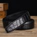 Men's Belts New Men's Headless Crocodile Pattern Automatic Buckle Belt Casual All Match Belt Strip Bare Business Double Card Slot Belt_viptrois.com