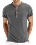 boy 2022 Summer Cross-Border Short Sleeve European And American Men's Henley Shirt Export T-Shirt Versatile Trendy Style_viptrois.com