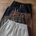 Men's Clothing Fleece-Lined Ceramic Brushed Straight-Leg Sweatpants - Soft, Warm & Stylish Casual Joggers With Drawstring (Black, Navy, Grey, Caramel)_viptrois.com