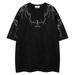 Men's Clothing Summer Street Suede Thorn Embroidery Short Sleeved T Shirt For Men And Women Retro Hiphop American High Street Half Sleeve Trend_viptrois.com