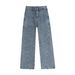 Men's Clothing Plus Size Men's Dark Patchwork Loose Straight Leg Cargo Jeans High Street For Formal & Casual_viptrois.com