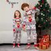 Christmas Santa Deer Snow striped Christmas family dress printed home dress pajamas_viptrois.com