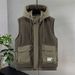 Men's Fleece Hooded Vest Winter Warm Workwear Casual Jacket With Pockets - Black, Brown, Green Trendy Fashion_viptrois.com
