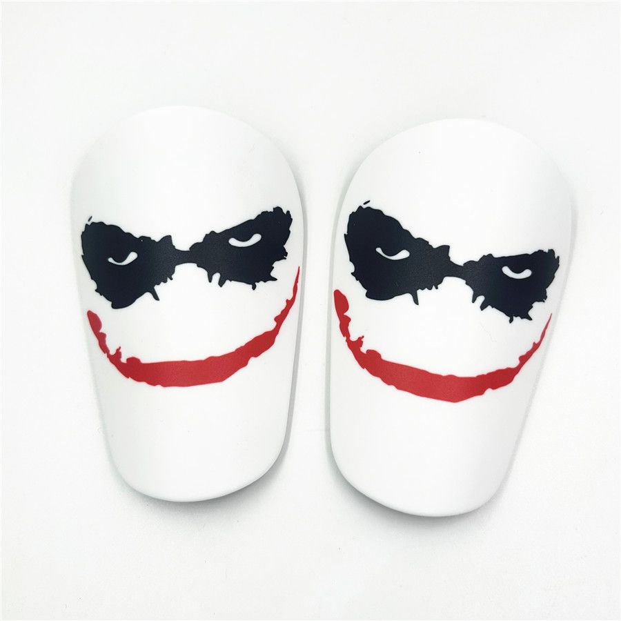 Mini Shin Guards For Football - Small Size Youth & Adult Shin Pads With Fun Joker Design, Lightweight Plastic Protective Gear For Soccer, Basketball_viptrois.com