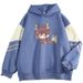 2024 Spring And Autumn Color Block High-End Cartoon Anime New Cool Internet Celebrity Long Sleeve Sweatshirt_viptrois.com