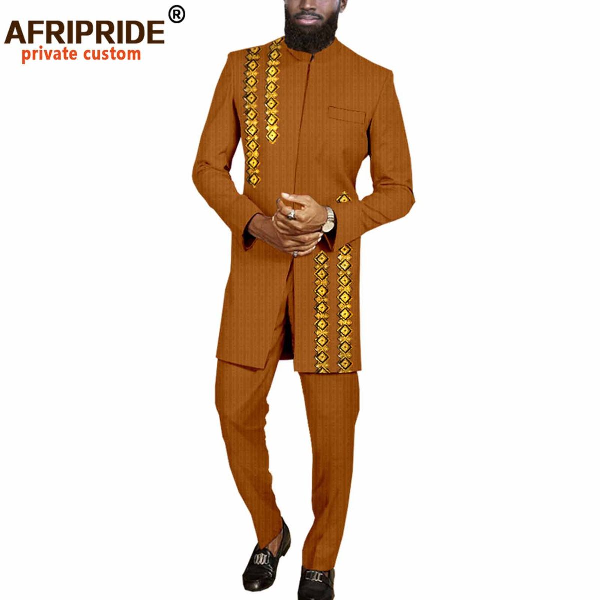 Men's clothing African ethnic men's casual two-piece set_viptrois.com