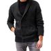 Men's Clothing Men's Knitted Tops Autumn And Winter New Fashion Simple Solid Color Men's Comfortable Long Sleeve Lapel Long_viptrois.com