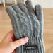 Men's Knitted Warm Gloves Winter Cold-Proof Thickened Korean Style Business Fashion Personality Cable Knit Touchscreen_viptrois.com
