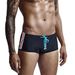 2024 Men's Clothing foreign trade new style rainbow stripe decoration boxer men's tight-fitting swimming beach pants on both sides in stock_viptrois.com