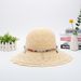 Korean Style Straw Hat Summer New Sunscreen Sun Hat Bow Wave Outdoor Sun Hat Beach Cool Hat Women's Hat_viptrois.com
