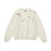 Street Fashion Brand Vibe Bowknot Star Print Crew Neck Sweatshirt Men Loose Casual Spring Autumn Pullover Sportswear_viptrois.com