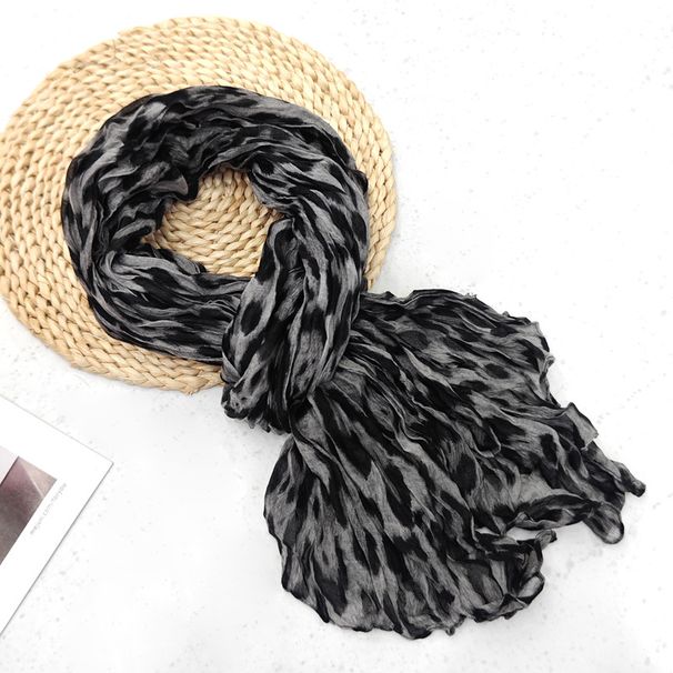 Twist Braid Wrinkled Simple Versatile Autumn Winter Floral Shawl Bali Silk Scarf For Women_viptrois.com