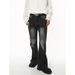 Men's Clothing | Autumn New Arrivals Style Retro Slim Flared Spliced Denim Pants_viptrois.com