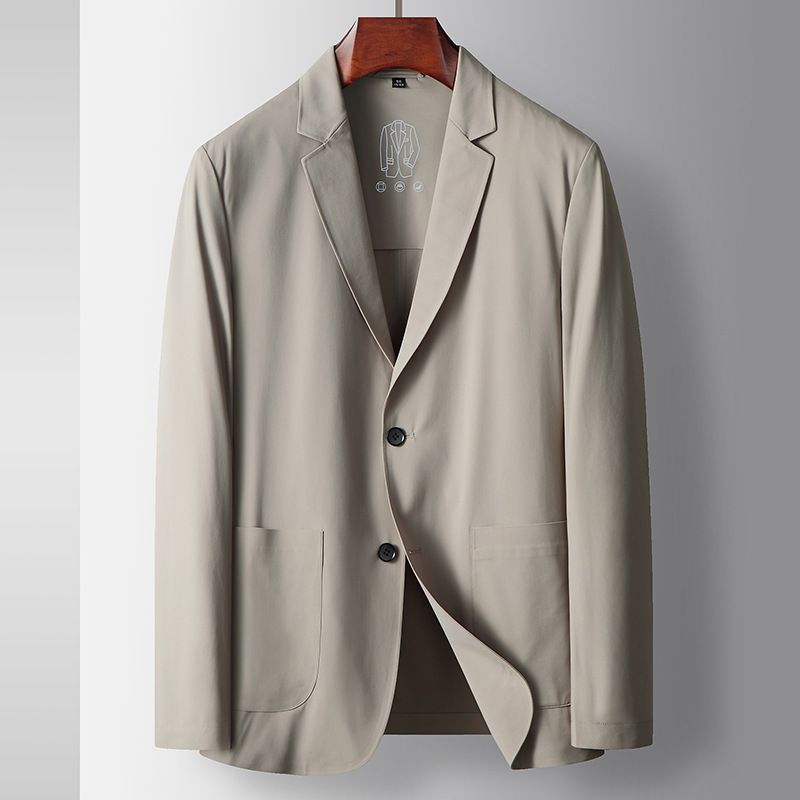 Men's Clothing light luxury business free ironing youth solid color thin cool suit jacket_viptrois.com