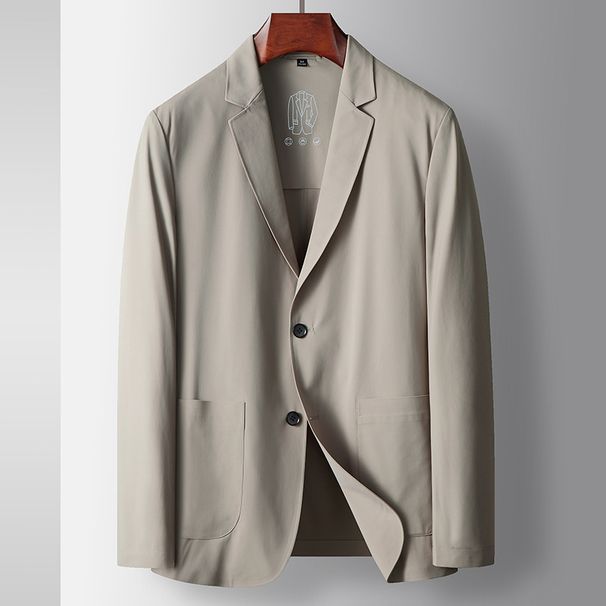 Men's Clothing light luxury business free ironing youth solid color thin cool suit jacket_viptrois.com
