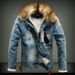 Teen Couple Men's Jacket Vintage Denim Jacket Men's Thick Jacket Ripped Patch Denim Top_viptrois.com